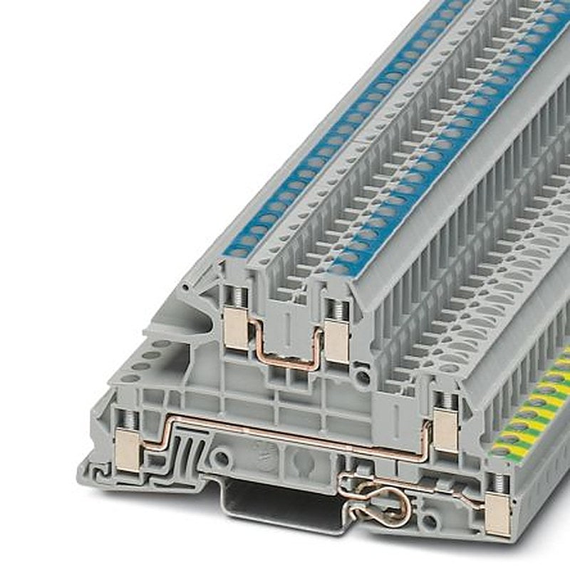 Phoenix Contact 3076030 UTI 2.5-PE/L/N Series Earth Terminal Block Grey, 0.2mm², 4 mm², 3-Level, Screw