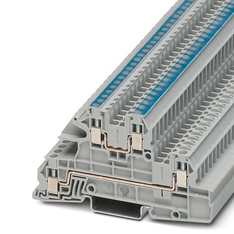 Phoenix Contact 3076035 UTI 2.5-L/N Series DIN Rail Terminal Block Grey, 0.2mm², 4 mm², 3-Level, Screw
