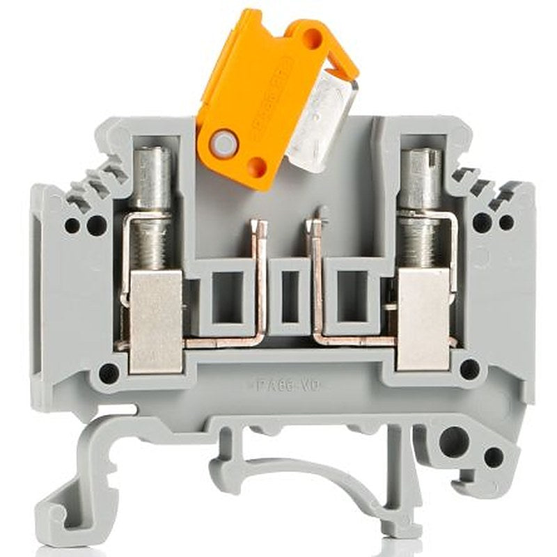 Phoenix Contact 3104013 MTK-P/P Series Knife Disconnect Terminal Block Grey, 0.2mm², 2.5 mm², 1-Level, Screw