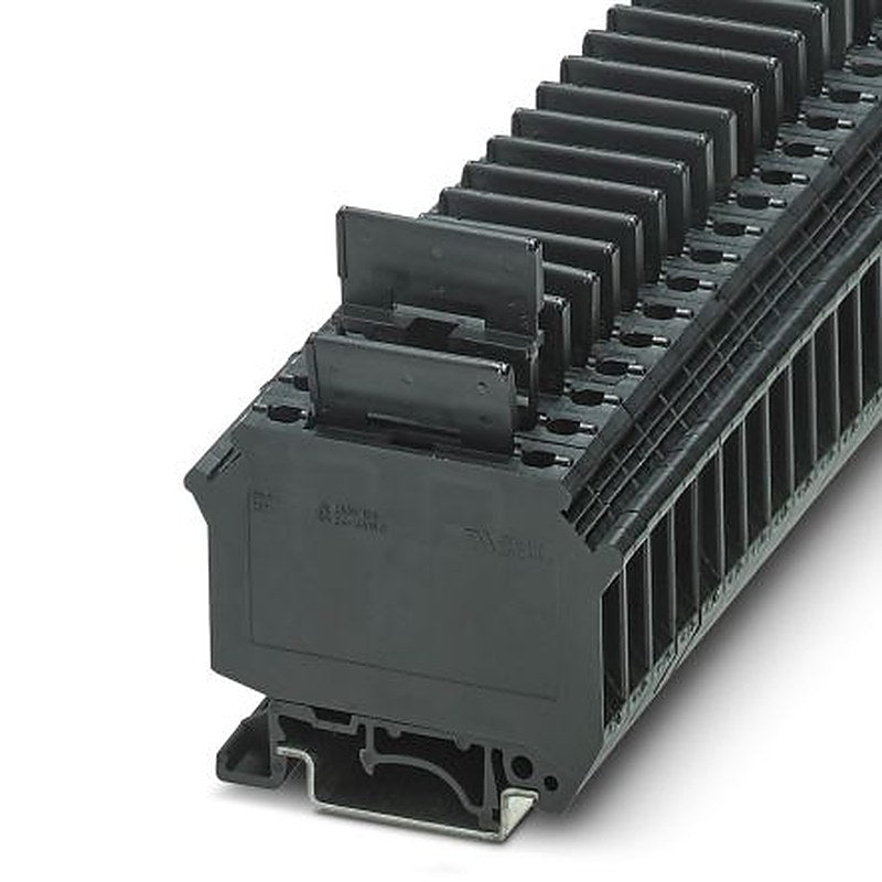 Phoenix Contact 3118012 UK-SI Series Fuse Modular Terminal Block Black, 0.2mm², 4 mm², 1-Level Fused, Screw