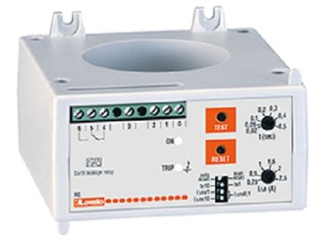 Lovato Earth Leakage Relay, 50 to 60 Hz Frequency, 0.25 to 2.5 A Leakage, SPDT Output