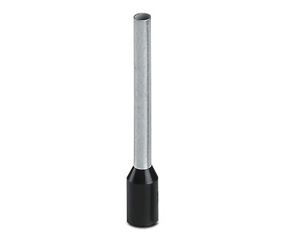 Phoenix Contact, AI1.5 -18 BK Insulated Bootlace Ferrule Kit, 18 mm Pin Length, 1.8 mm Pin Diameter, Black to 16 AWG