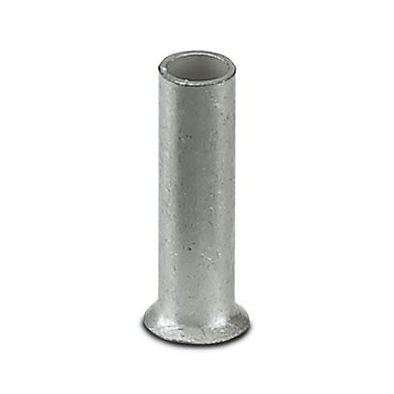 Phoenix Contact, A0.75 6 Ferrule, 6 mm Pin Length, 1.2 mm Pin Diameter, Silver to 18 AWG Wire Size