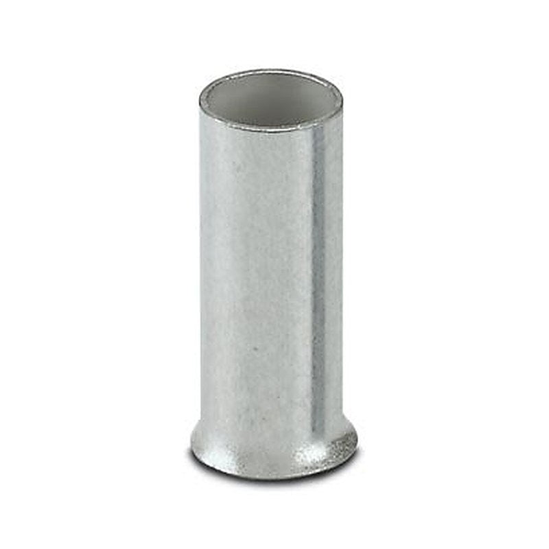 Phoenix Contact, A 4-9 Ferrule, 9 mm Pin Length, 2.8 mm Pin Diameter, Silver to 12 AWG Wire Size