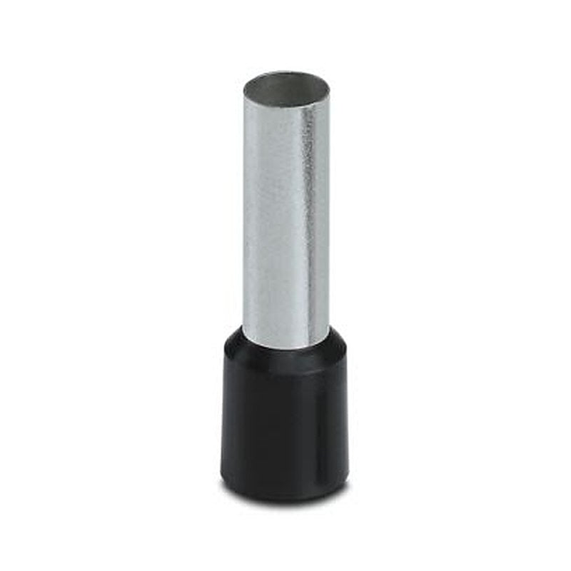 Phoenix Contact, AI 25-22 BK Insulated Ferrule, 22 mm Pin Length, 7.3 mm Pin Diameter, Black to 4 AWG Wire Size