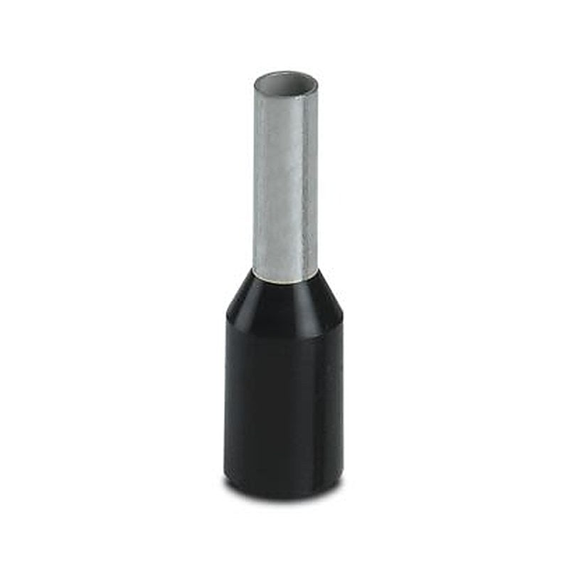 Phoenix Contact Insulated Ferrule, 6 mm Pin Length, 1.7 mm Pin Diameter, Black to 16 AWG Wire Size