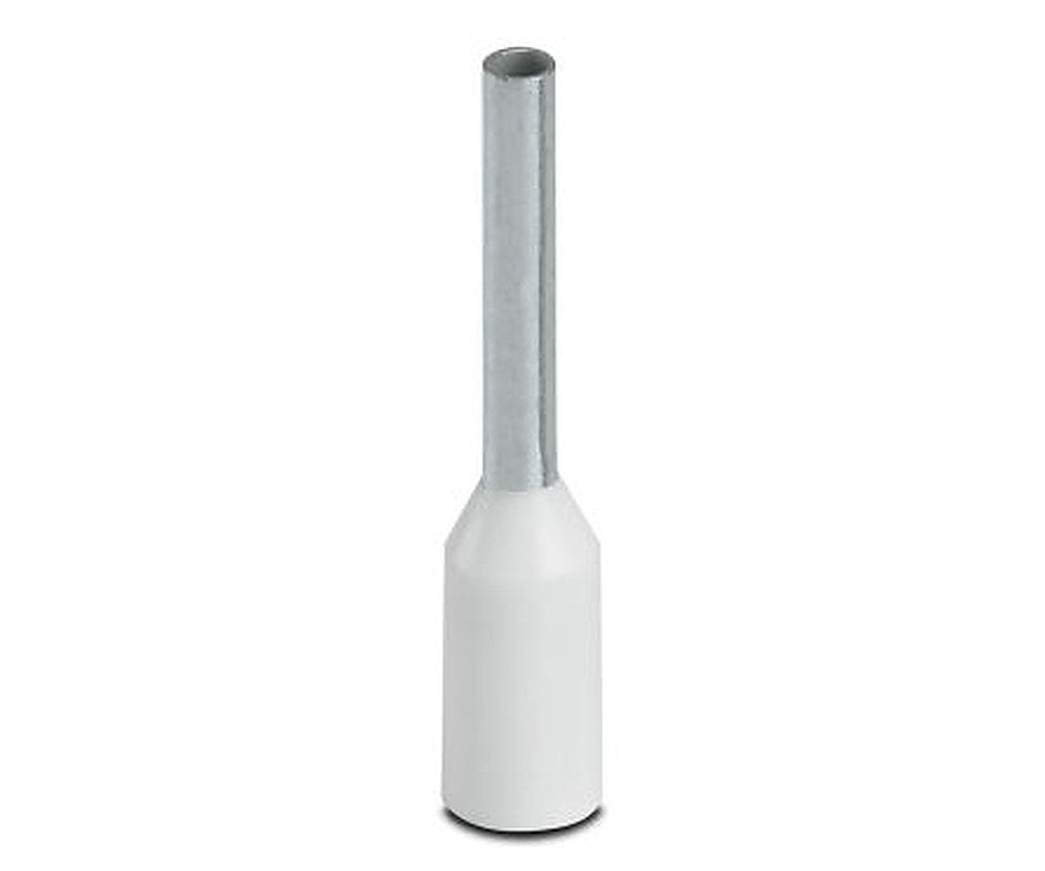 Phoenix Contact Insulated Ferrule, 14 mm Pin Length, 1.1 mm Pin Diameter, White to 20 AWG Wire Size