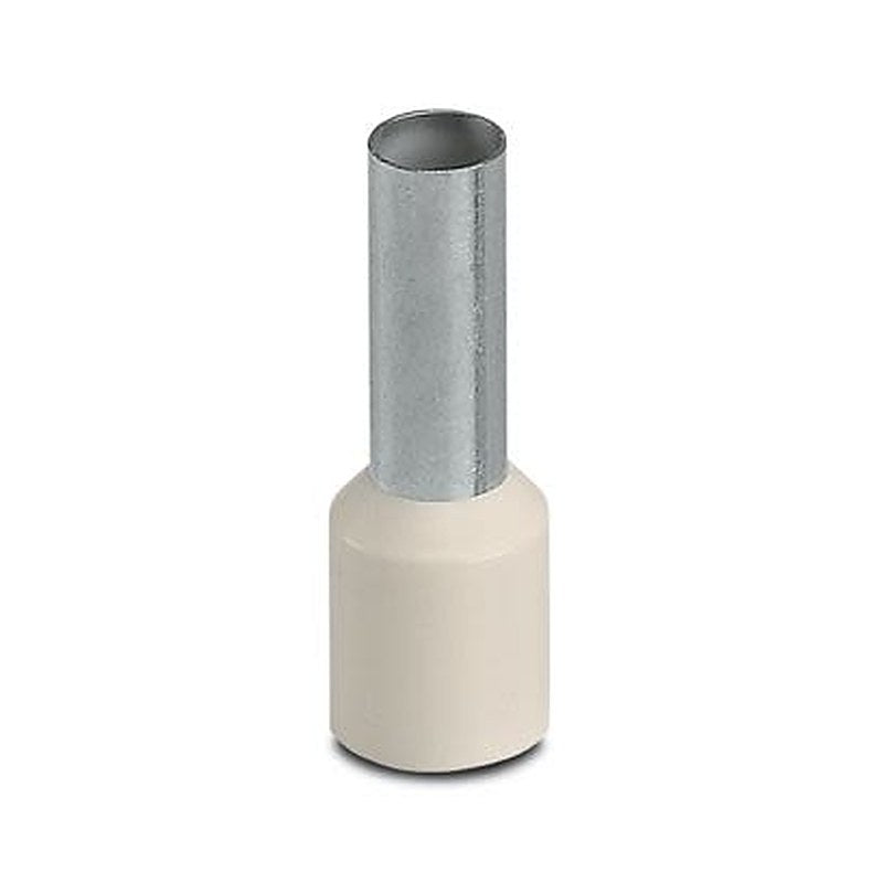 Phoenix Contact, AI 10 -12 IV Insulated Ferrule, 12 mm Pin Length, 4.6 mm Pin Diameter, Ivory to 8 AWG Wire Size