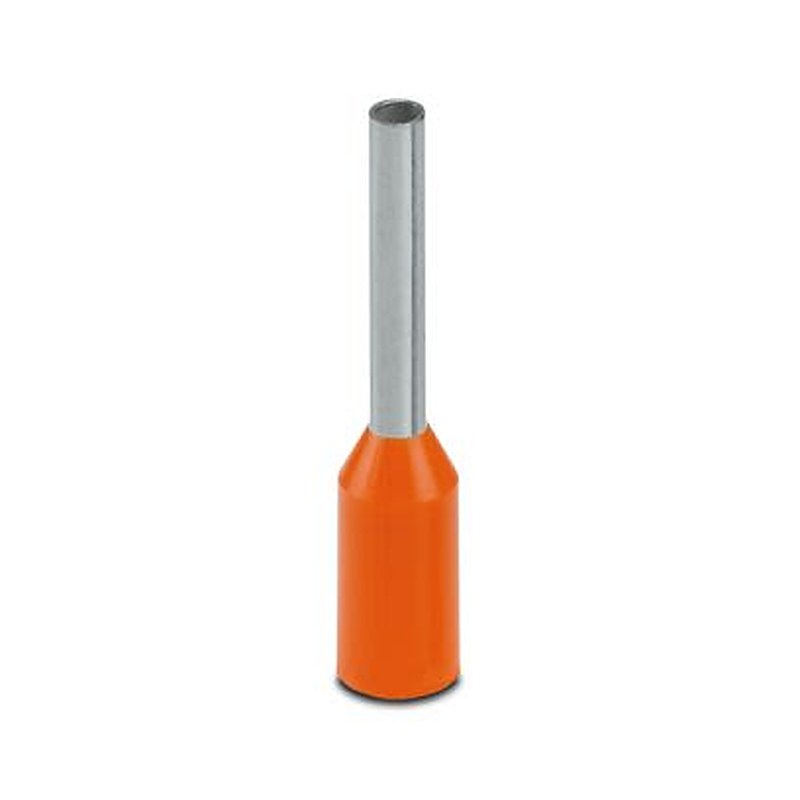 Phoenix Contact Insulated Ferrule, 8 mm Pin Length, 1.1 mm Pin Diameter, Orange to 20 AWG Wire Size