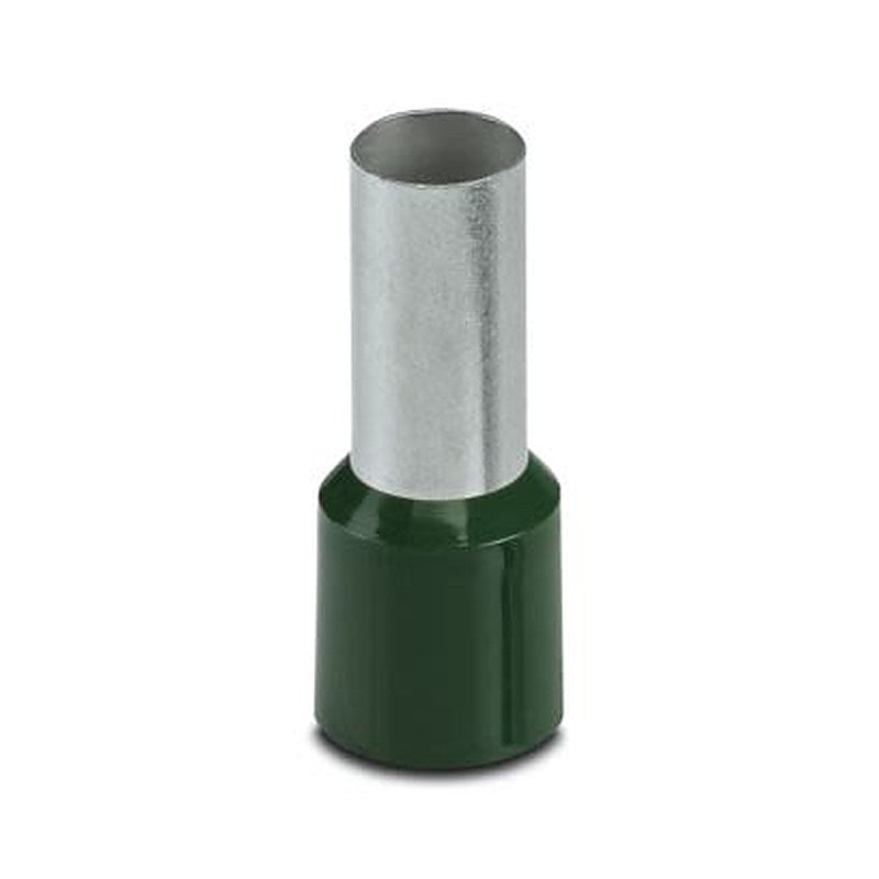 Phoenix Contact Insulated Ferrule, 20 mm Pin Length, 10.3 mm Pin Diameter, Green to 1 AWG Wire Size