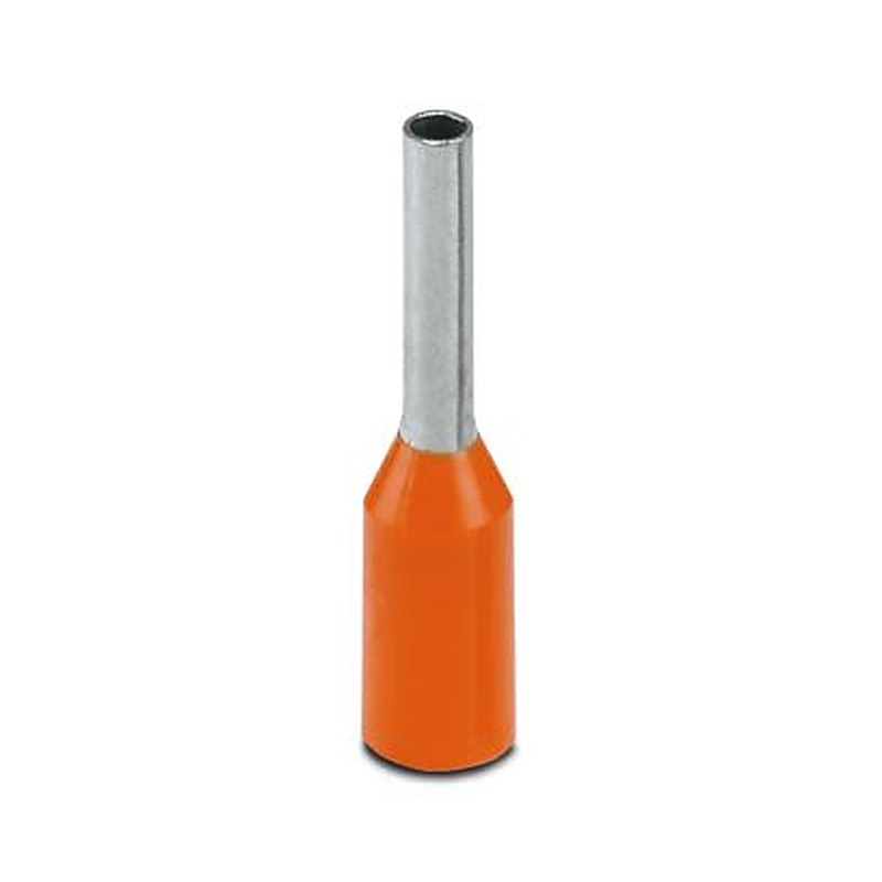 Phoenix Contact Insulated Ferrule, 6 mm Pin Length, 1.1 mm Pin Diameter, Orange to 20 AWG Wire Size