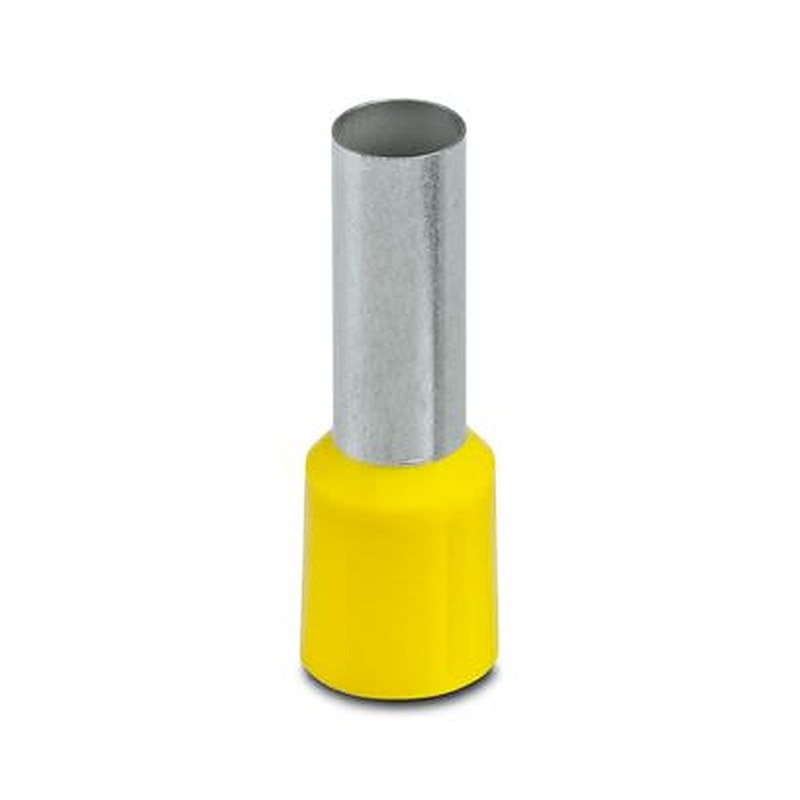 Phoenix Contact, AI25 -18 YE Insulated Ferrule, 18 mm Pin Length, 7.3 mm Pin Diameter, Yellow to 4 AWG Wire Size