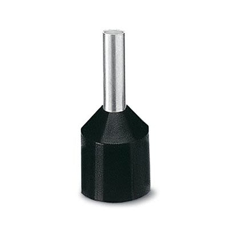 Phoenix Contact Insulated Ferrule, 8 mm Pin Length, 1.8 mm Pin Diameter, Black to 16 AWG Wire Size