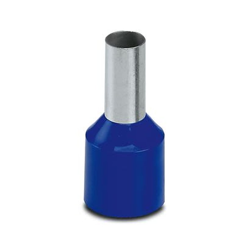 Phoenix Contact, AI-XL 16 -12 BU Insulated Ferrule, 12 mm Pin Length, 6 mm Pin Diameter, Blue to 6 AWG Wire Size