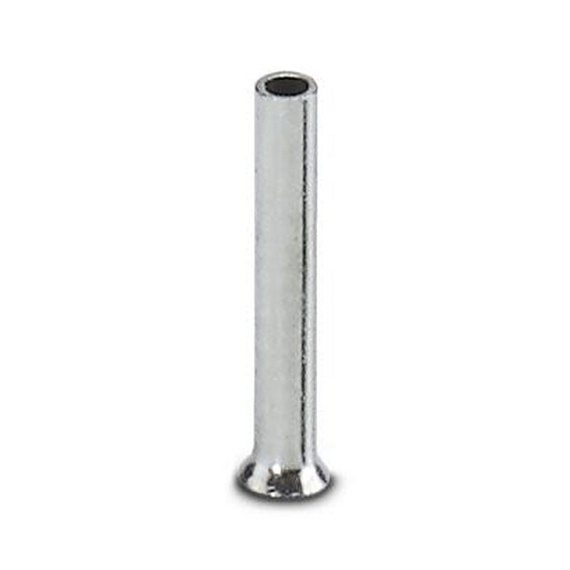 Phoenix Contact, A0.25-7 Ferrule, 7 mm Pin Length, 0.8 mm Pin Diameter, Silver to 24 AWG Wire Size