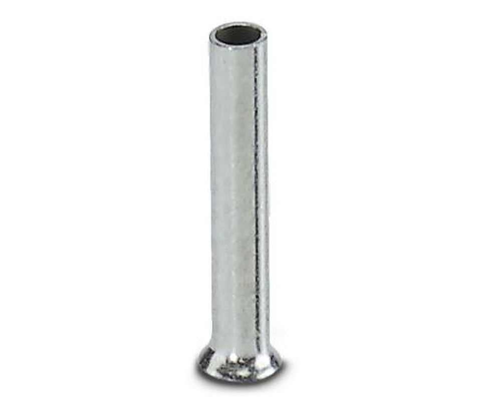 Phoenix Contact Insulated Ferrule, 8 mm Pin Length, 1 mm Pin Diameter, Silver to 20 AWG Wire Size