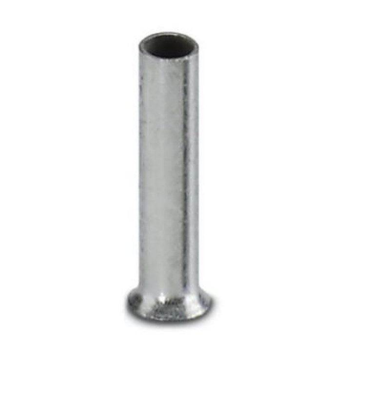 Phoenix Contact Bootlace Ferrule, 8 mm Pin Length, 1.4 mm Pin Diameter, Silver to 18 AWG Wire Size