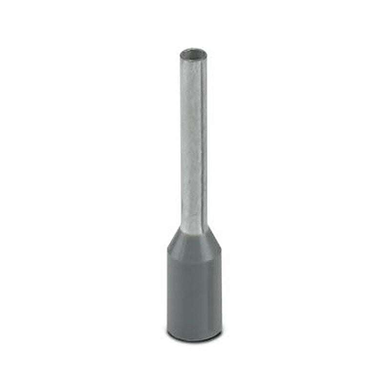 Phoenix Contact Insulated Ferrule, 10 mm Pin Length, 1.3 mm Pin Diameter, Grey to 18 AWG Wire Size