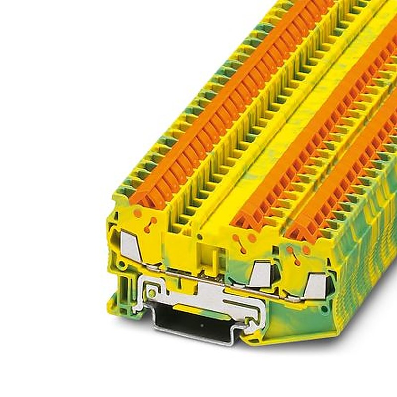 Phoenix Contact OTC Series Earth Terminal Block, 3-Way, 24AWG Wire Quick Connect