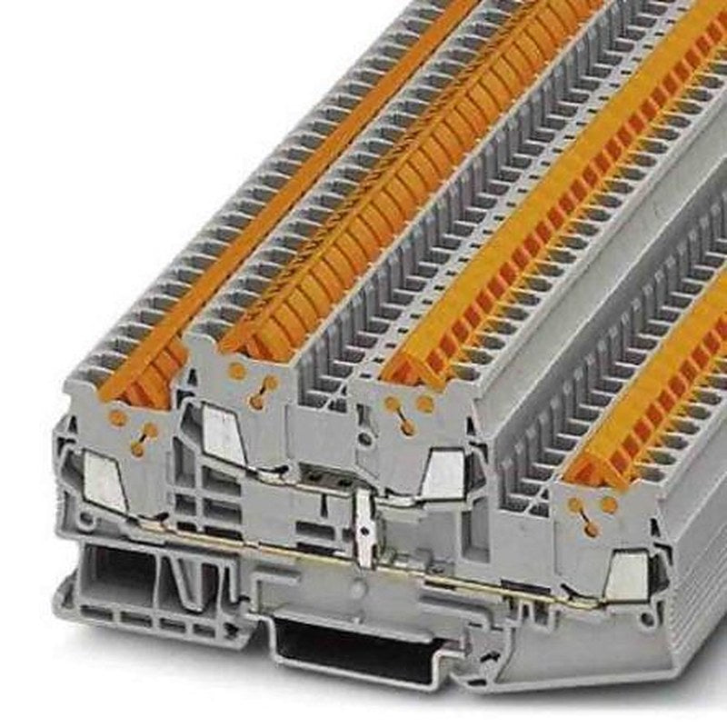 Phoenix Contact 3205153 QTTCB Series Double Level Terminal Block Grey, 0.25mm², 1.5 mm², 2-Level, Quick Connect, ATEX,