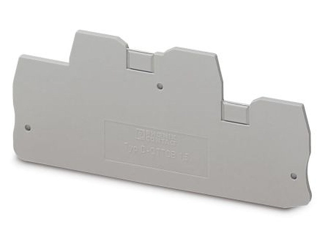 Phoenix Contact D-QTTCB 1.5 Series End Cover for Use with DIN Rail Terminal Blocks