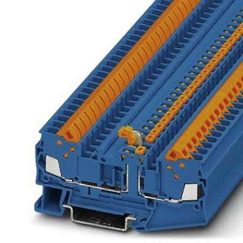 Phoenix Contact 3205226 QTC Series Knife Disconnect Terminal Block Blue, 0.5mm², 2.5 mm², 1-Level, Quick Connect