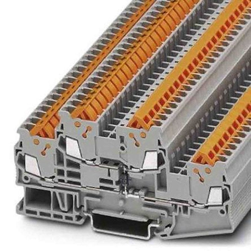Phoenix Contact 3206241 QTTCB Series Component Terminal Block Grey, 0.25mm², 1.5 mm², 2-Level, Quick Connect