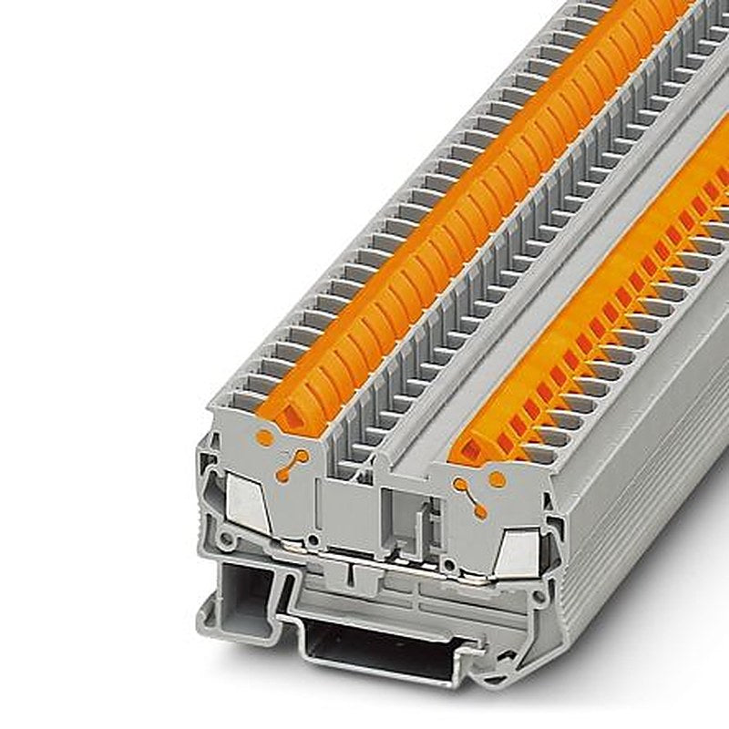 Phoenix Contact 3206416 QTC 2.5 Series Feed Through Terminal Block Grey, 0.5mm², 2.5 mm², 1-Level, Quick Connect, IECEx,