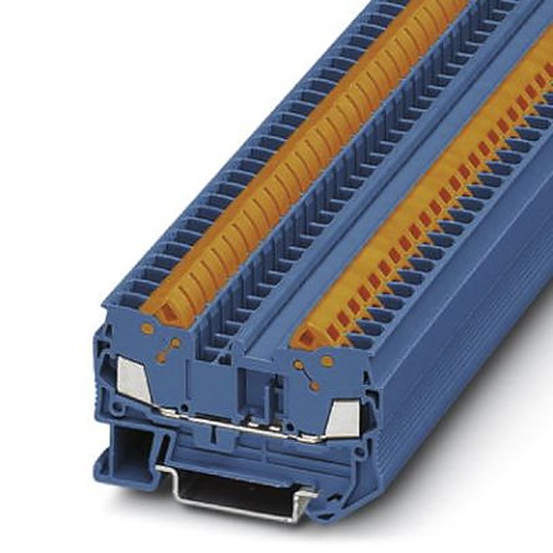 Phoenix Contact 3206429 QTC 2.5 BU Series Feed Through Terminal Block Blue, 0.5mm², 2.5 mm², 1-Level, Quick Connect