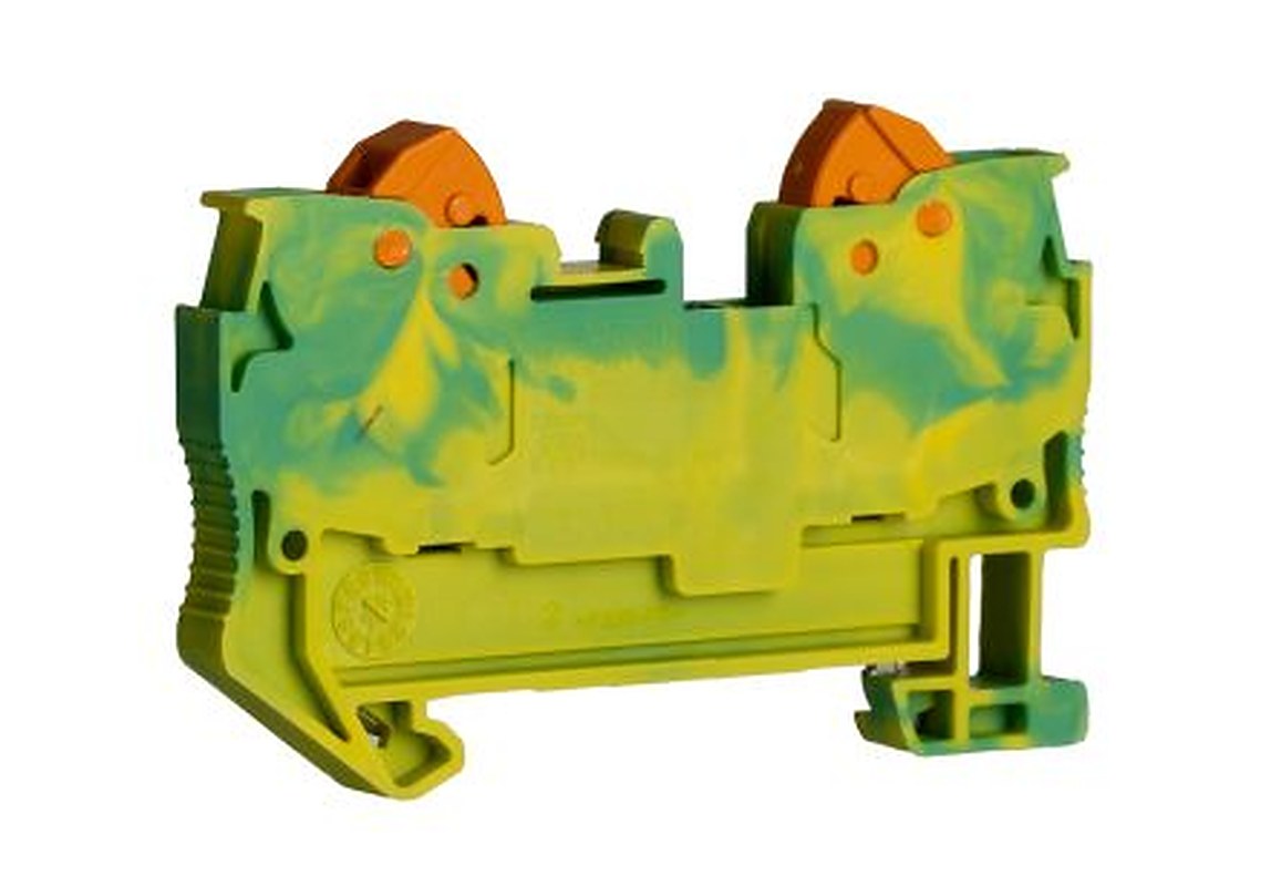 Phoenix Contact 3206432 QTC 2.5-PE Series Earth Terminal Block Yellow, Green, 0.5mm², 2.5 mm², 1-Level, Quick Connect,