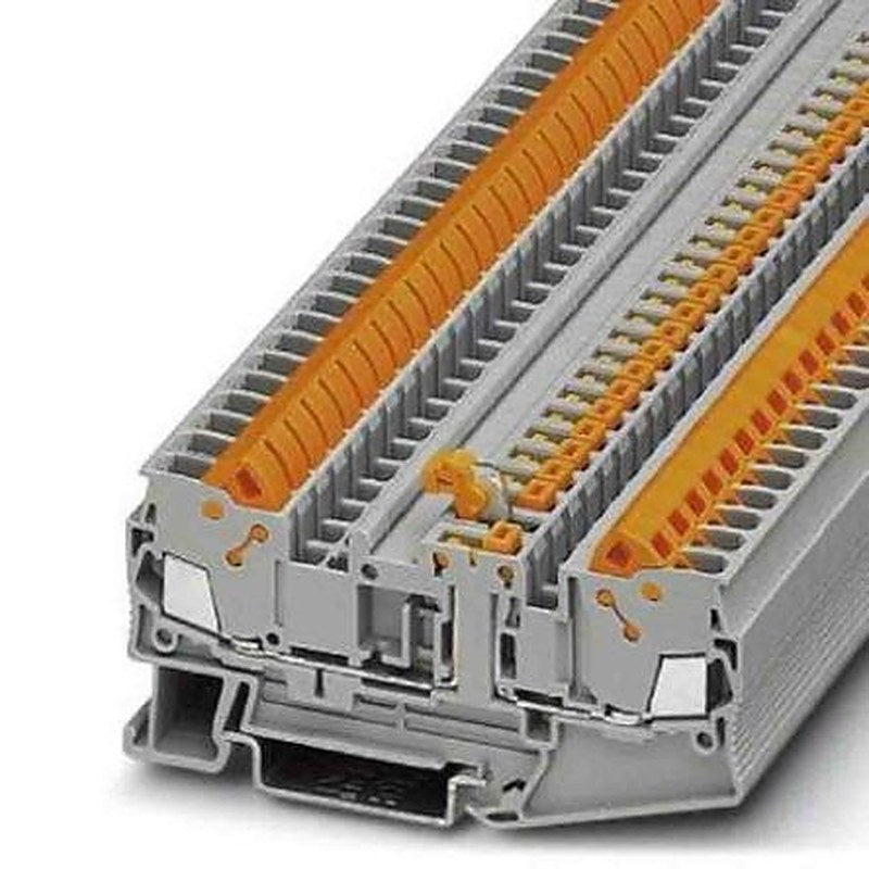Phoenix Contact 3206487 QTC Series Knife Disconnect Terminal Block Grey, 0.5mm², 2.5 mm², 1-Level, Quick Connect