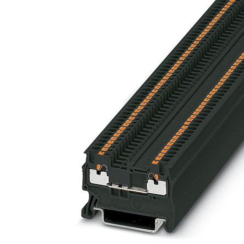 Phoenix Contact 3208128 PT 1 Series Feed Through Terminal Block Black, 0.14mm², 1.5 mm², 1-Level, Push-in, IECEx, ATEX