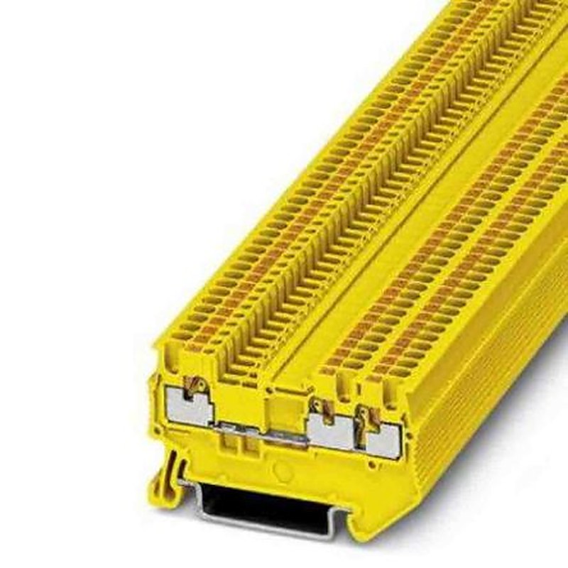 Phoenix Contact 3208159 Feed Through Terminal Block Yellow, 0.14mm², 1.5 mm², 1-Level, Push-in, IECEx/ATEX