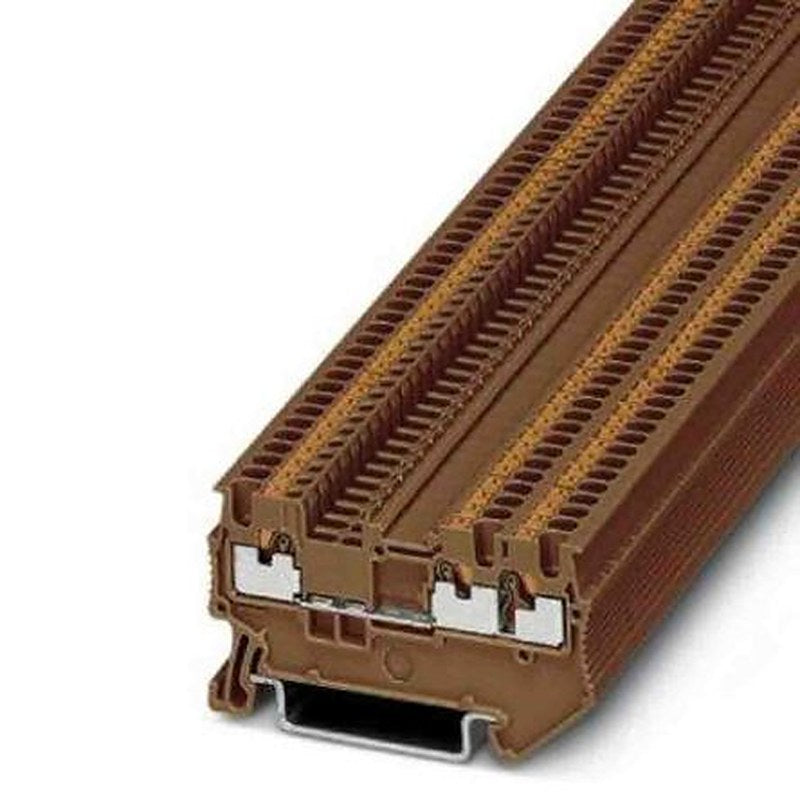 Phoenix Contact 3208161 Feed Through Terminal Block Brown, 0.14mm², 1.5 mm², 1-Level, Push-in, IECEx/ATEX