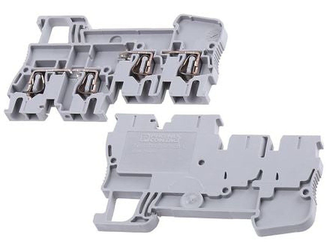 Phoenix Contact 3209015 STIO Clipline Series DIN Rail Terminal Block Grey, 2.5mm², 3-Level, Spring Cage