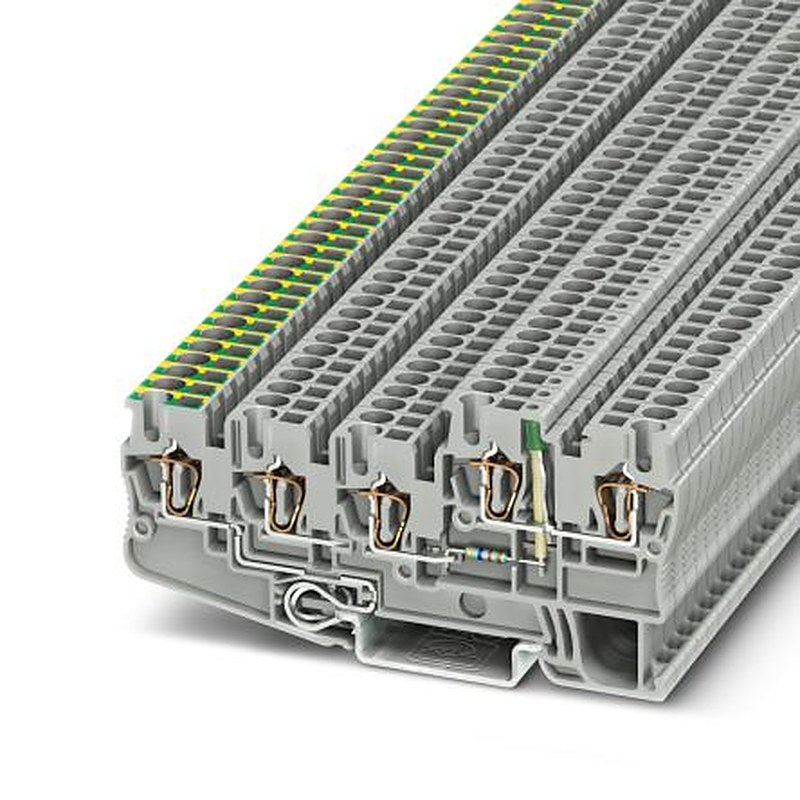 Phoenix Contact 5-Way DIN Rail Earth Terminal Block, 0.08mm², 4 mm², 12AWG, 28 AWG Wire, Spring Cage, Polyamide Housing