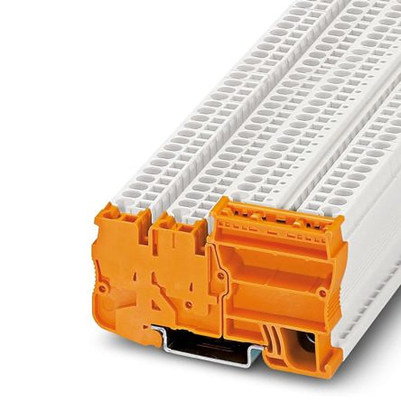 Phoenix Contact 3209196 STIO-IN 2.5/3 OG Series Component Terminal Block Orange, 0.08mm², 4 mm², 3-Level, Spring Cage