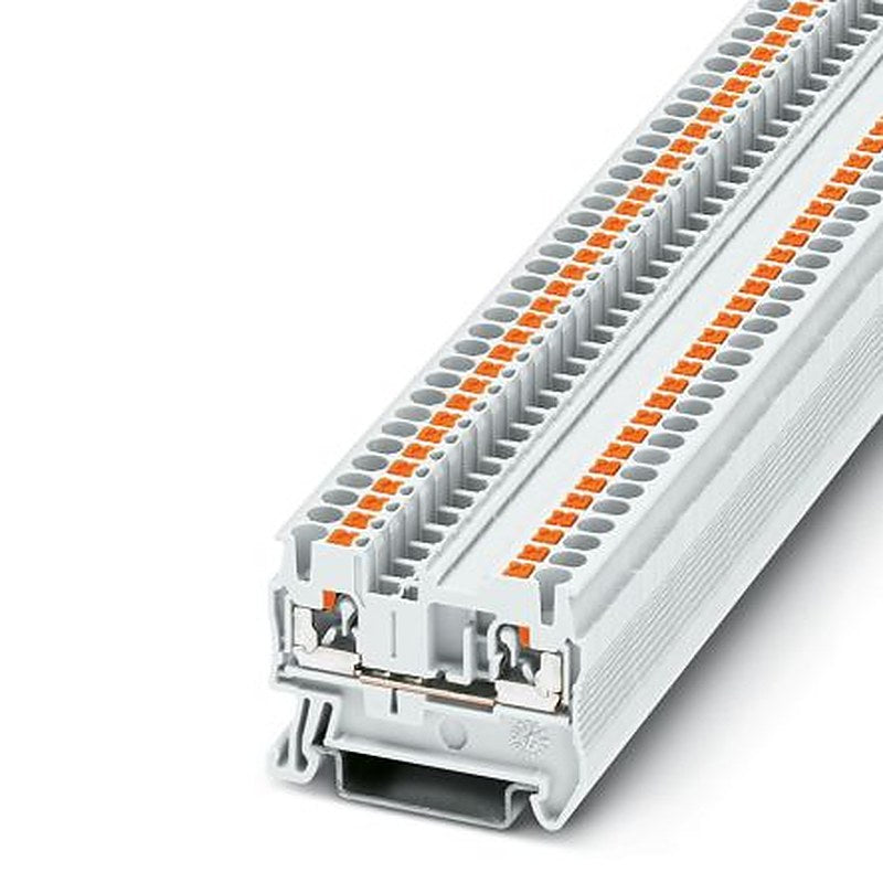 Phoenix Contact 3209514 PT 2.5 WH Series Feed Through Terminal Block White, 2.5mm², 1-Level, Push-in, IECEx, ATEX
