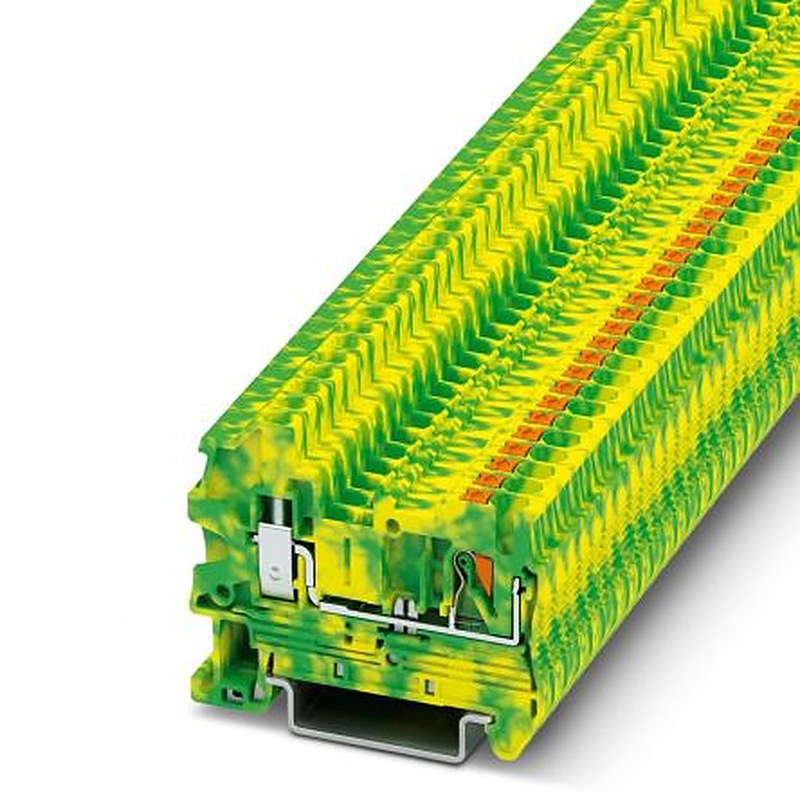 Phoenix Contact 3209521 PTU 2.5-PE Series Earth Terminal Block Yellow, Green, 0.14mm², 4 mm², 1-Level, Push-in