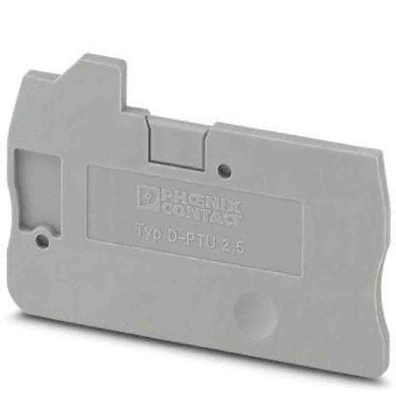 Phoenix Contact D-PTU Series End Cover for Use with DIN Rail Terminal Blocks