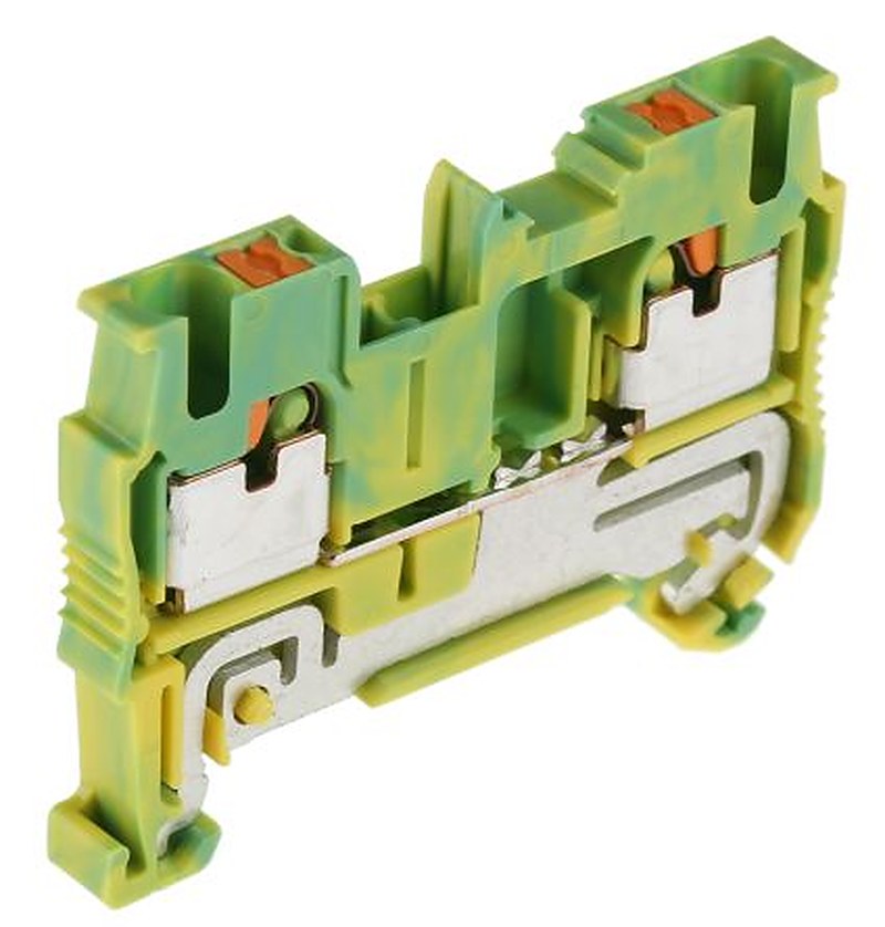 Phoenix Contact 3209536 PT 2.5-PE Series Earth Terminal Block Yellow, Green, 0.14mm², 4 mm², 1-Level, Push-in, ATEX