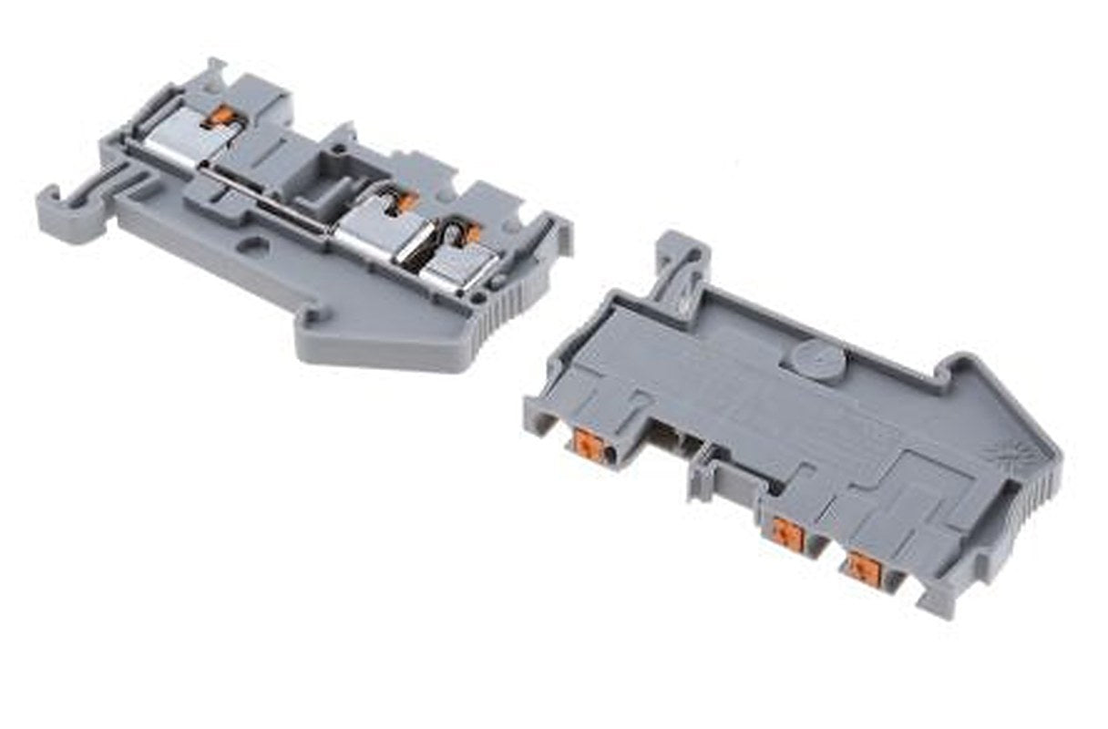 Phoenix Contact 3209549 PT 2.5-TWIN Series Feed Through Terminal Block Grey, 0.14mm², 4 mm², 1-Level, Push-in, ATEX