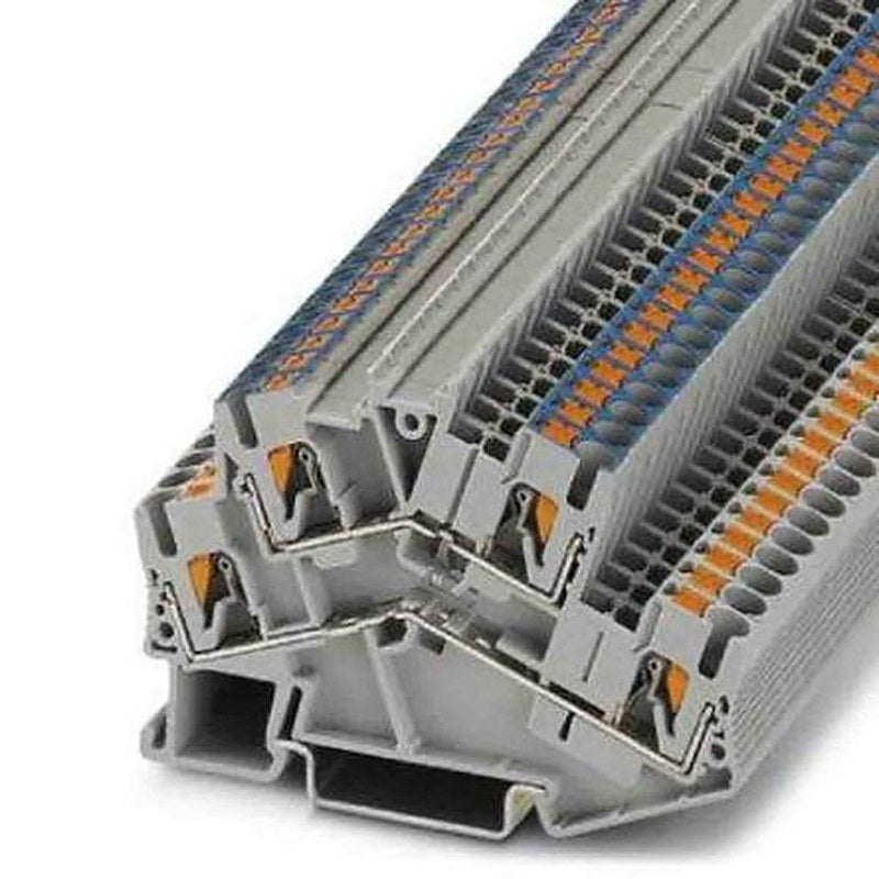 Phoenix Contact 3209606 PTTBS Series Double Level Terminal Block Grey, 0.14mm², 4 mm², 2-Level, Push-in
