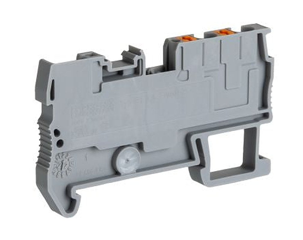 Phoenix Contact 3209633 PT 2 Series Feed Through Terminal Block Grey, 4mm², 1-Level, Push-in