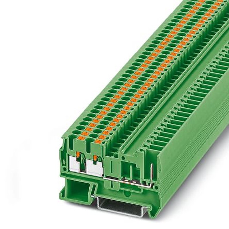 Phoenix Contact 3209636 PT 2.5-TWIN/1P GN Series Feed Through Terminal Block Green, 0.14mm², 4 mm², 1-Level, Push-in