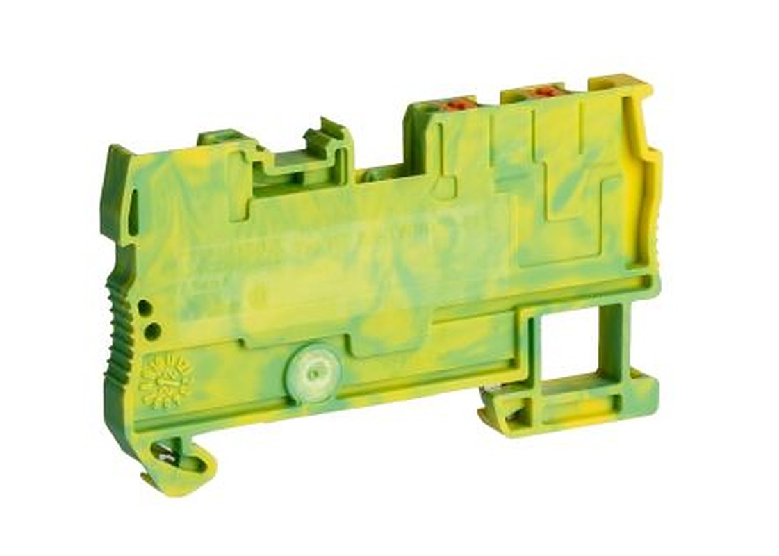 Phoenix Contact 3209659 PT 2.5-TWIN/1P-PE Series DIN Rail Terminal Block Green, Yellow, 0.14mm², 4 mm², 1-Level, Push-in