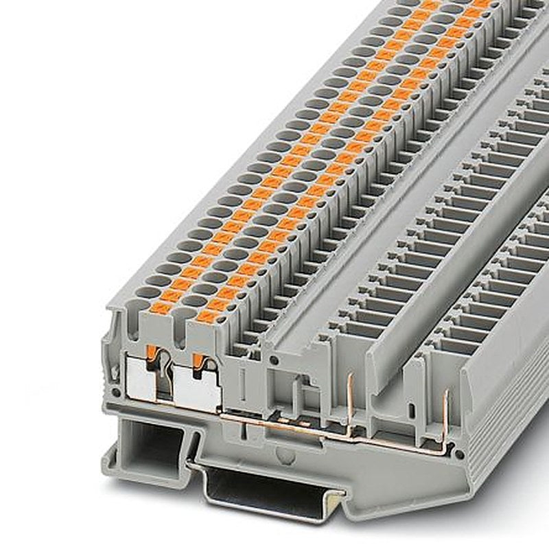 Phoenix Contact 3209662 PT 2.5-QUATTRO/2P Series DIN Rail Terminal Block Grey, 0.14mm², 4 mm², 1-Level, Push-in