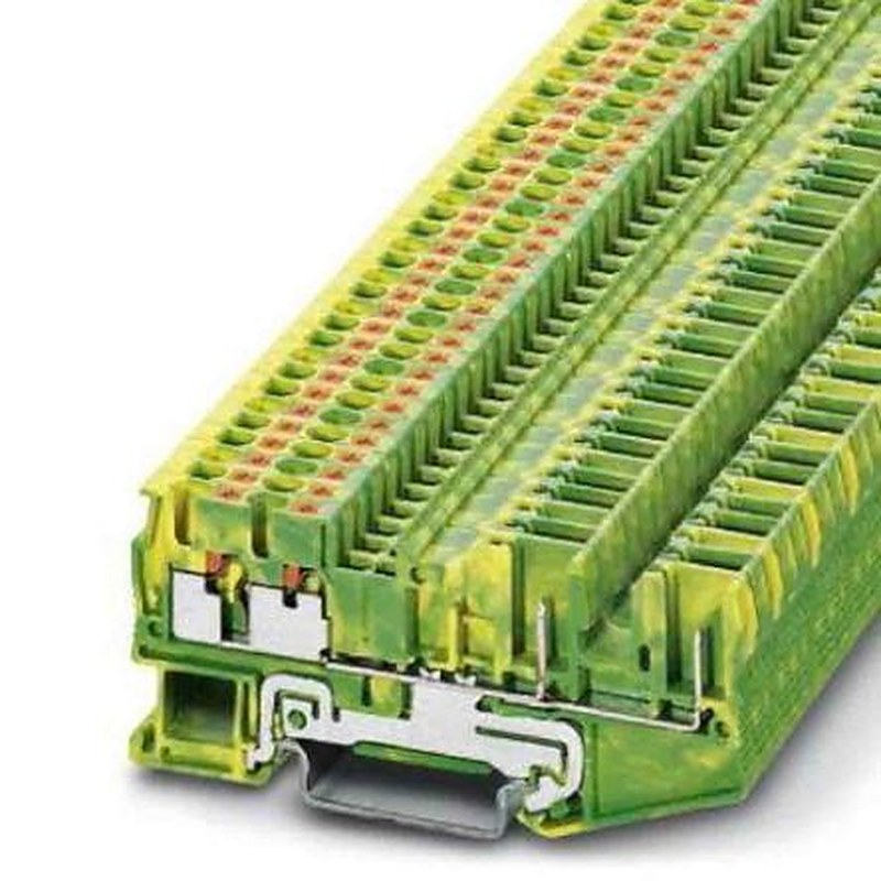 Phoenix Contact 4-Way DIN Rail Earth Terminal Block, 4mm², 12AWG, 26 AWG Wire, Push-in, Polyamide Housing