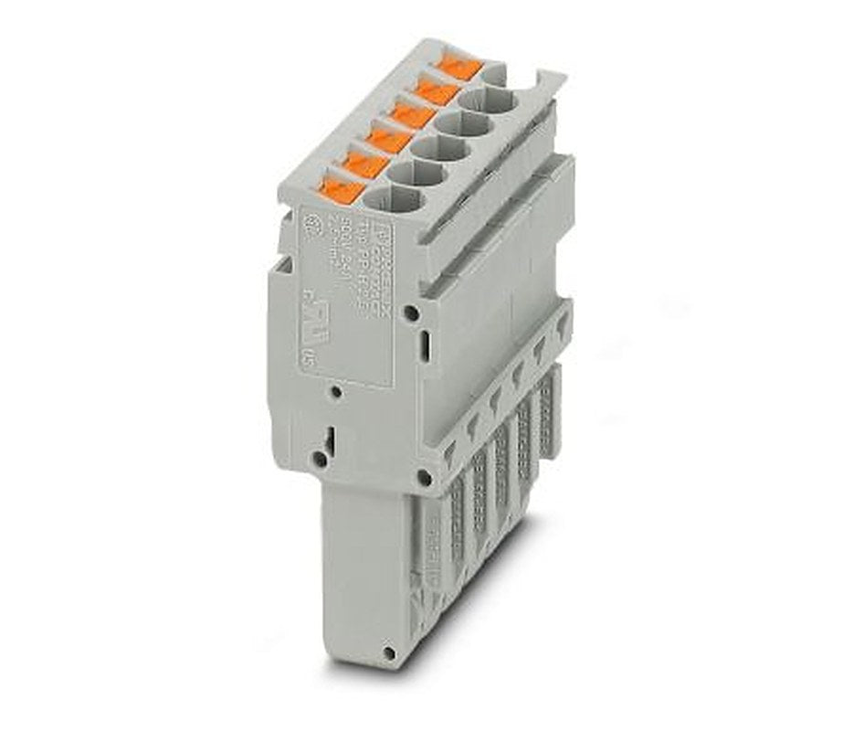Phoenix Contact PP-H 2.5/6 Series Pluggable Terminal Block, 6-Contact, 5.2 mm Pitch, 1 Row, 3209918