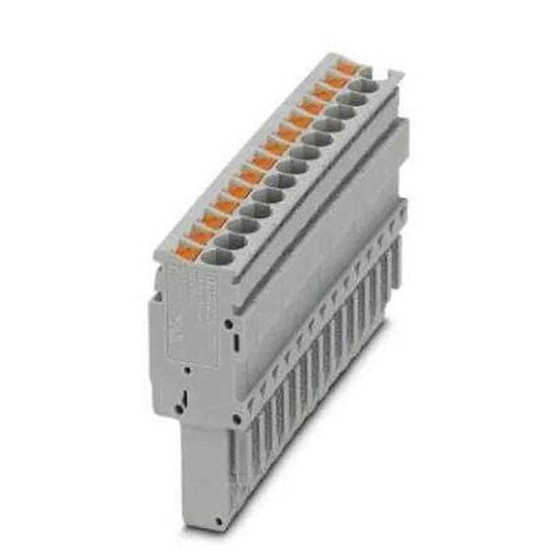 Phoenix Contact Combi Pluggable Solutions Series Pluggable Terminal Block, 14-Contact, 5.2 mm Pitch, 1 Row, 3209992